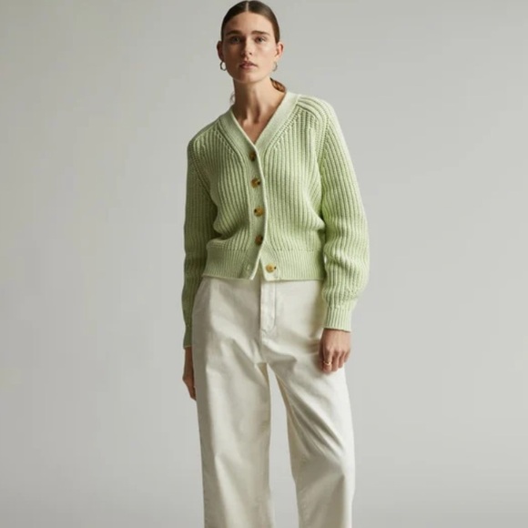 The Texture Cotton Cardigan - seafoam green - Picture 3 of 6